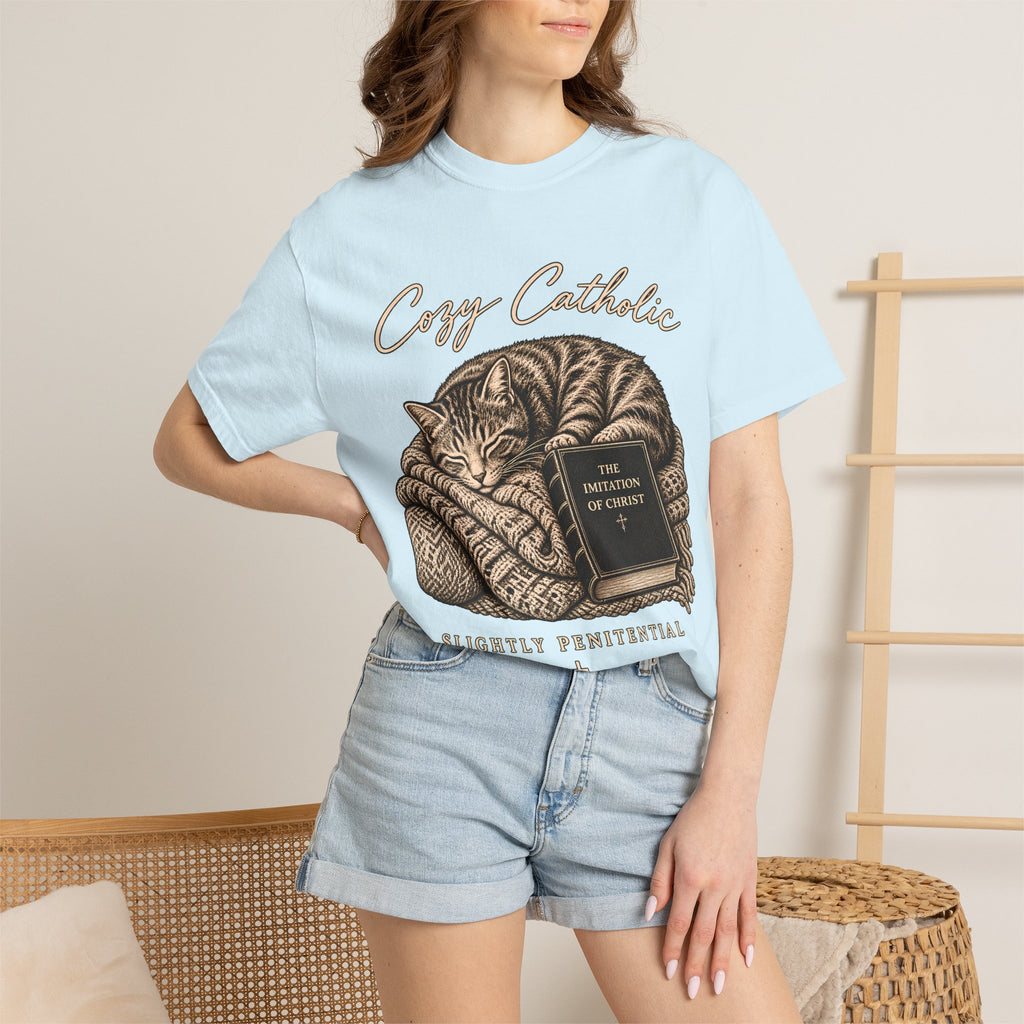 Cozy Catholic Cat T-Shirt