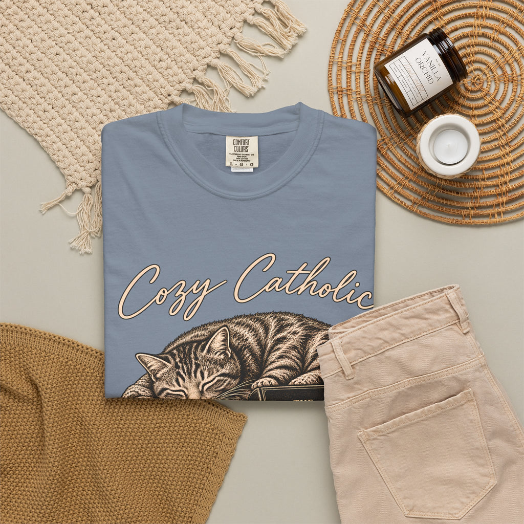 Cozy Catholic Cat T-Shirt