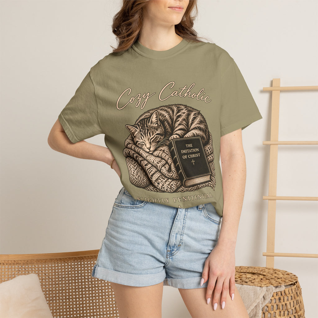 Cozy Catholic Cat T-Shirt