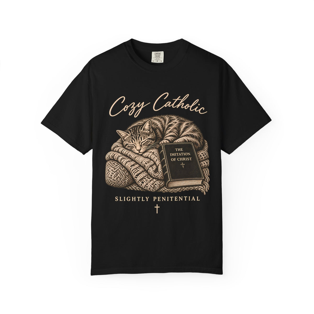 Cozy Catholic Cat T-Shirt